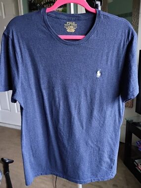 Polo by Ralph Lauren Navy Short Sleeve Crew T-Shirt with White Pony